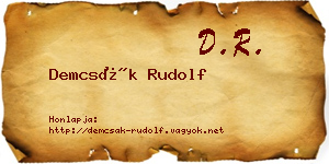 Demcsák Rudolf névjegykártya