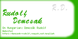 rudolf demcsak business card